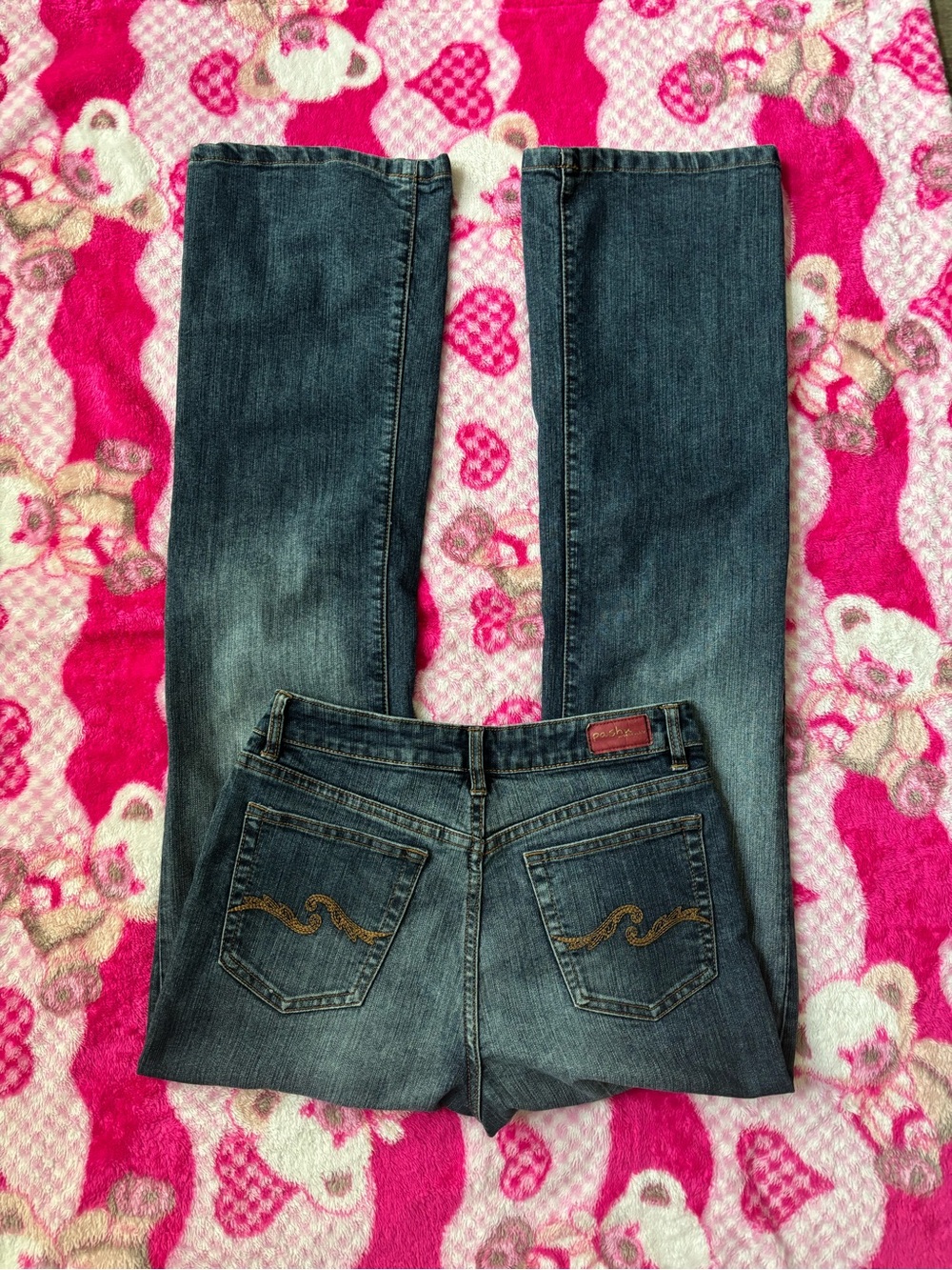 Y2K VTG Vintage grunge dark wash mid rise denim jeans
